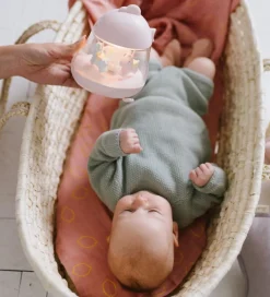 Rabbit & Friends Natlamper|Lampe - 16x13 cm - Karrusel m. Musik - Rosa