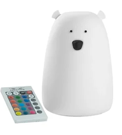 Rabbit & Friends Natlamper|Fritstående Lamper|Lampe m. Højtaler - 11x15,5 cm - Bjørn m. Fjern