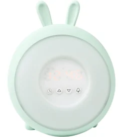 Rabbit & Friends Fritstående Lamper|Natlamper|Vækkeur m. Lys - 20x15x6 cm - Wake Up - Grøn