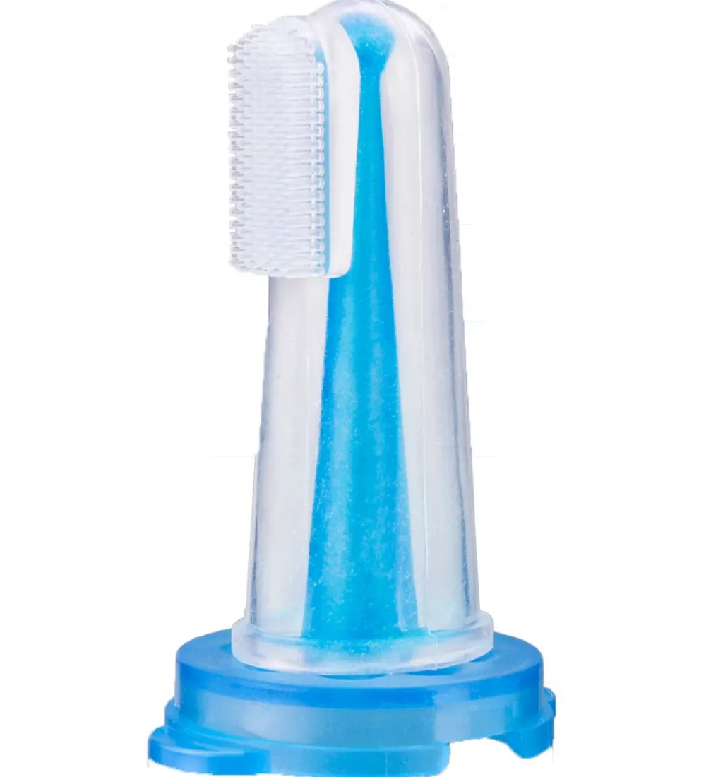 Reer Tandbørster>Fingertandbørste m. Opbevaringsboks - Turkis