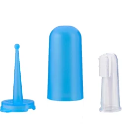 Reer Tandbørster>Fingertandbørste m. Opbevaringsboks - Turkis