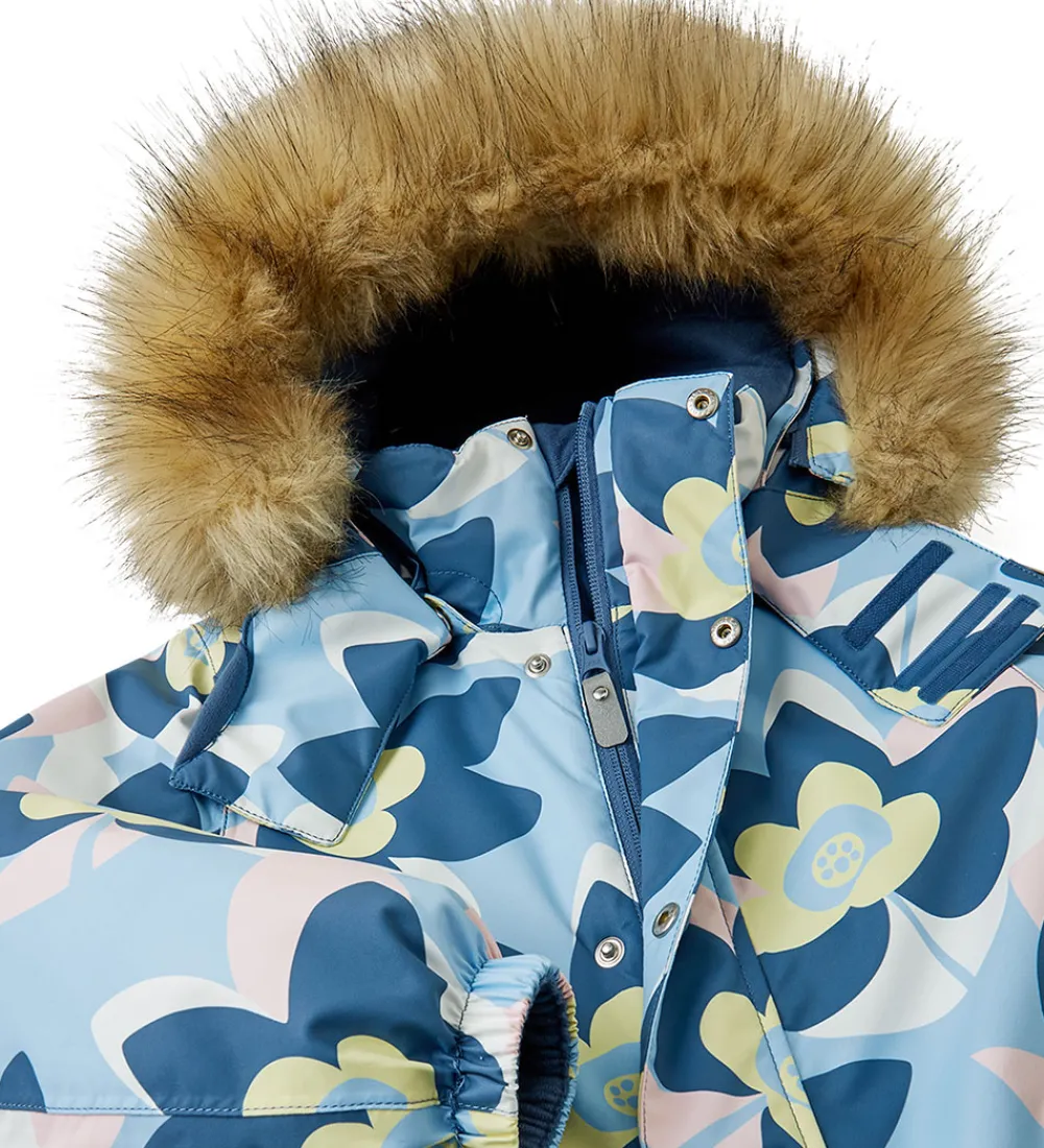 Børn Reima Flyverdragter|Flyverdragt - Kipina - Frozen Blue m. Blomster