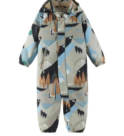 Børn Reima Flyverdragter|Flyverdragt - Puhuri - Earthy Beige m. Print