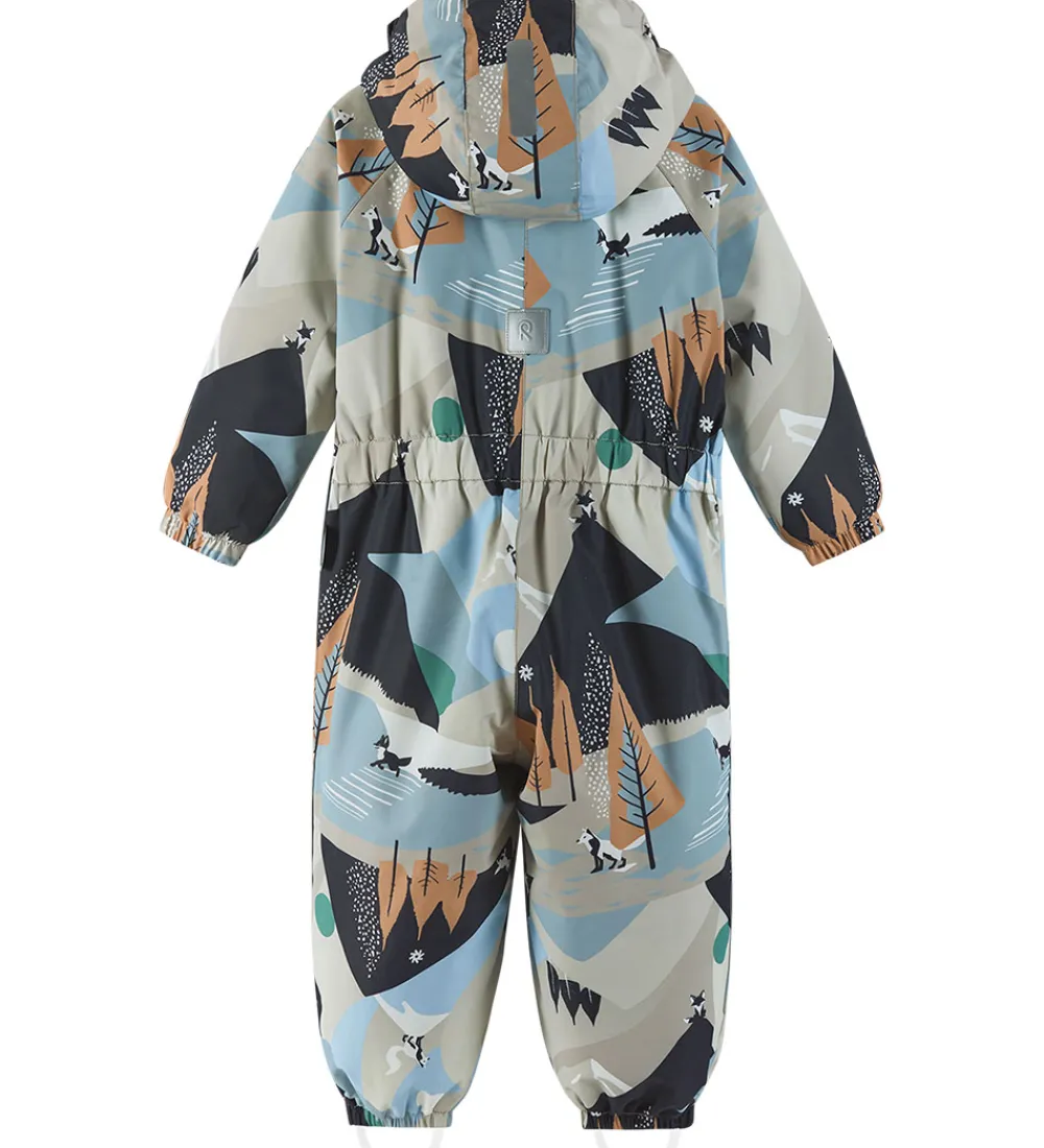 Børn Reima Flyverdragter|Flyverdragt - Puhuri - Earthy Beige m. Print