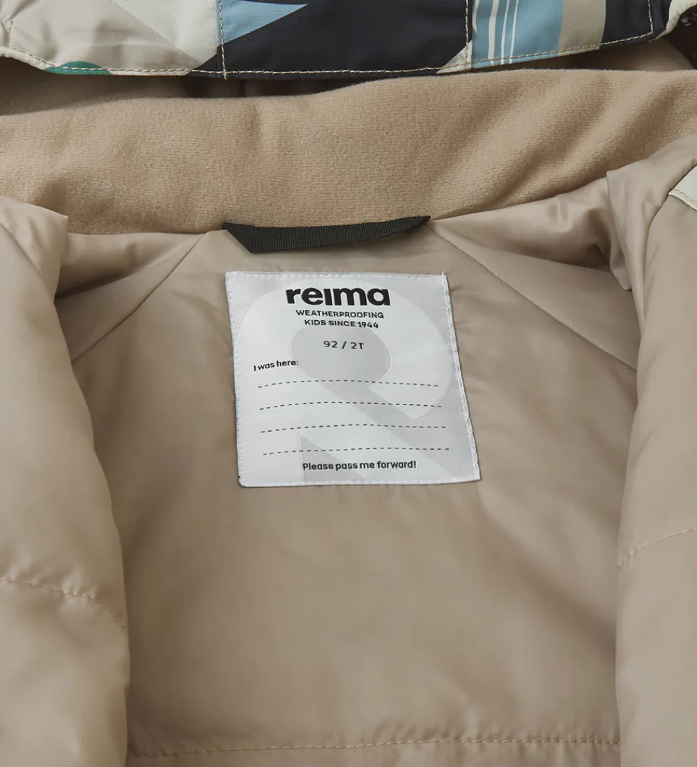 Børn Reima Flyverdragter|Flyverdragt - Puhuri - Earthy Beige m. Print