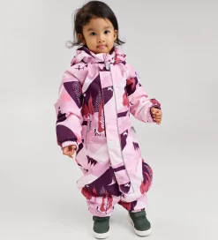 Børn Reima Flyverdragter|Flyverdragt - Puhuri - Grey Pink m. Print