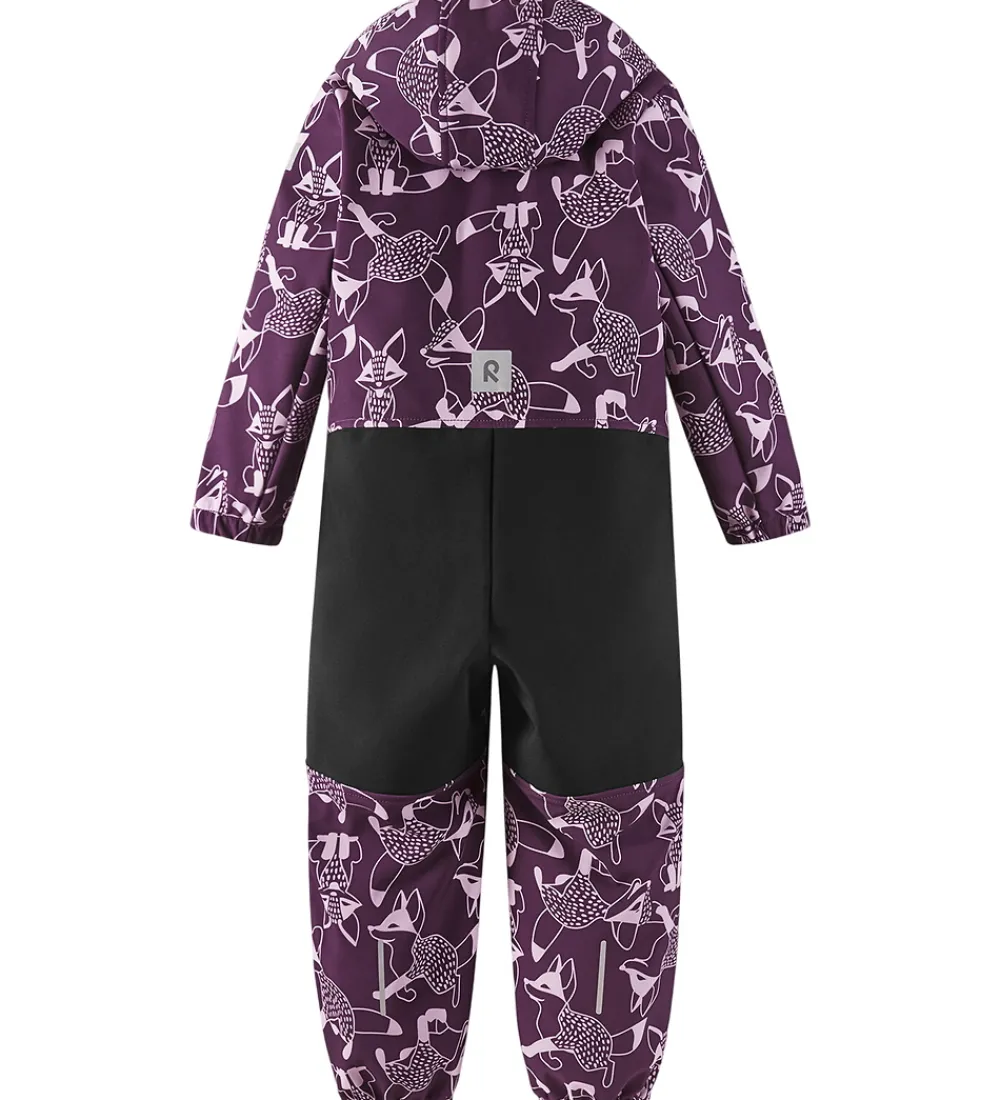 Børn Reima Softshell|Softshelldragt m. Fleece - Nurmes - Lilla m. Ræve