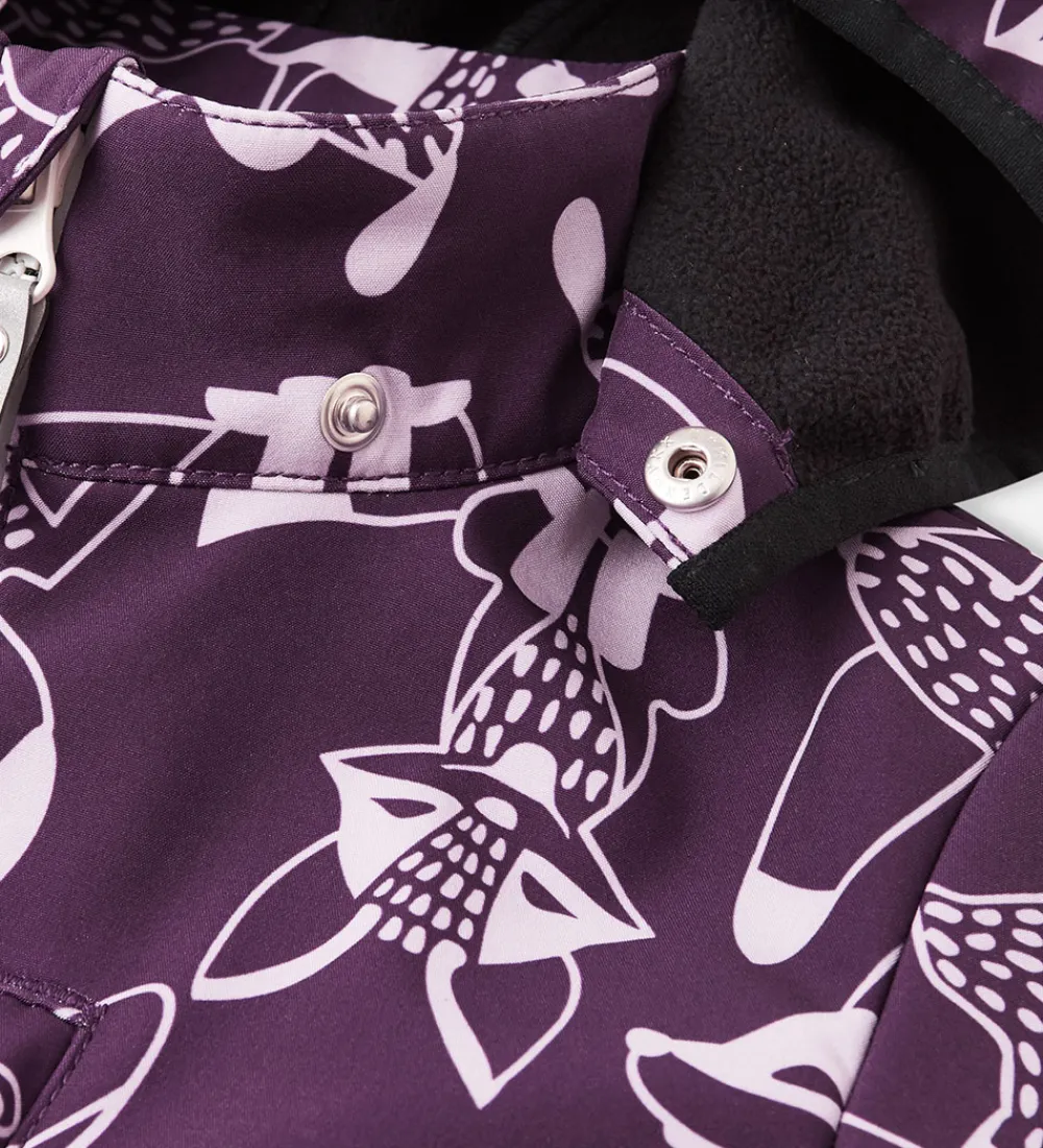Børn Reima Softshell|Softshelldragt m. Fleece - Nurmes - Lilla m. Ræve
