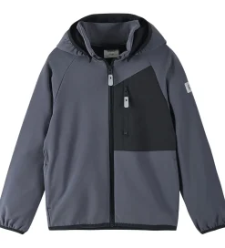 Børn Reima Softshell|Softshelljakke m. Fleece - Mukana - Grå/Sort