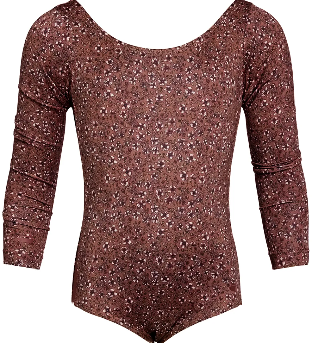 Rethinkit Gymnastiktøj>Gymnastikdragt - Frida - Rose Brown Flowers