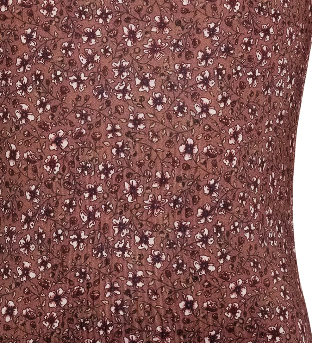Rethinkit Gymnastiktøj>Gymnastikdragt - Frida - Rose Brown Flowers