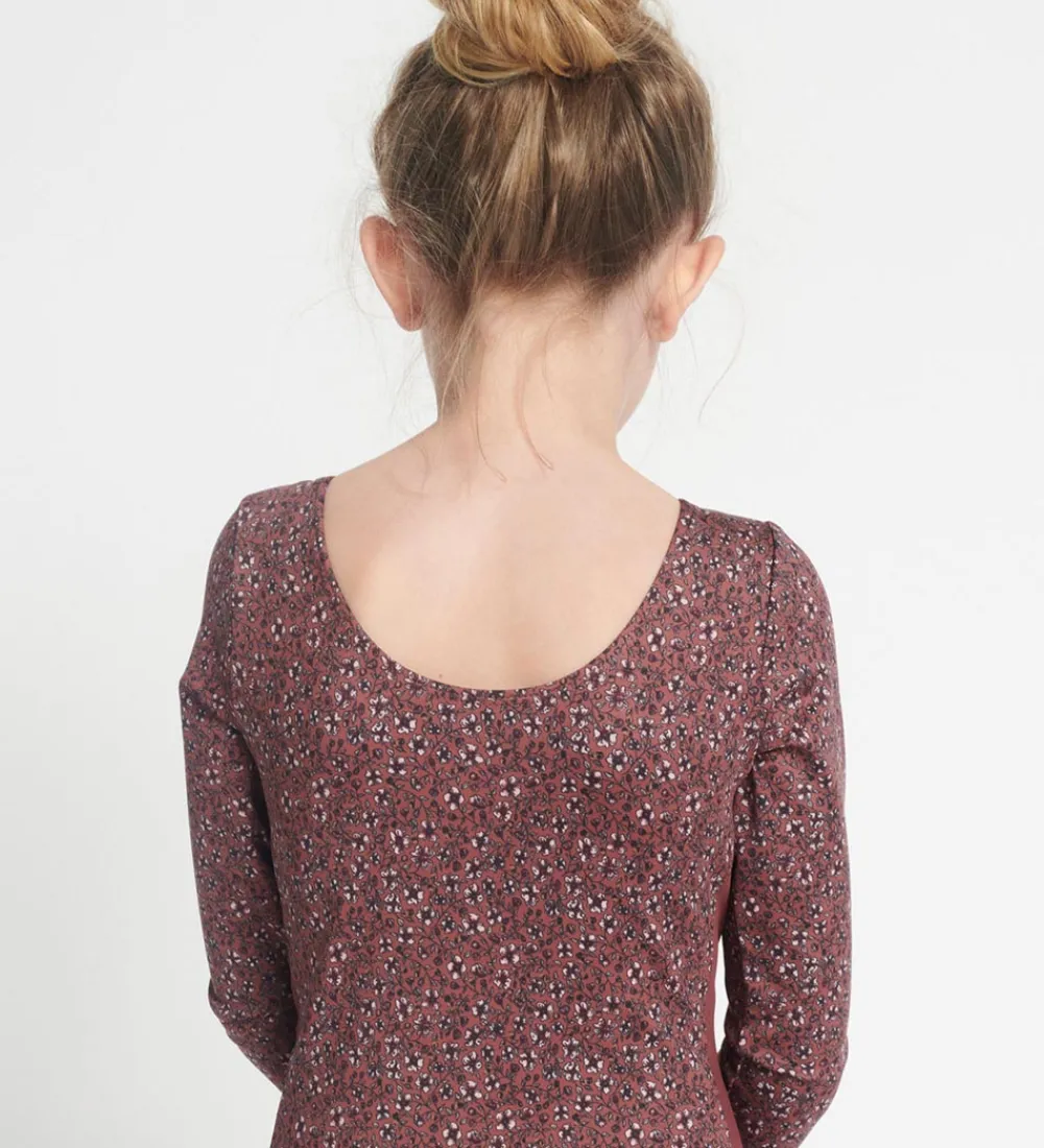 Rethinkit Gymnastiktøj>Gymnastikdragt - Frida - Rose Brown Flowers