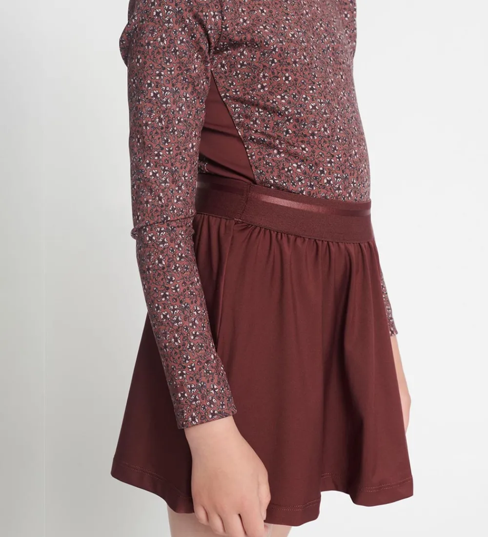 Rethinkit Gymnastiktøj>Gymnastikdragt - Frida - Rose Brown Flowers