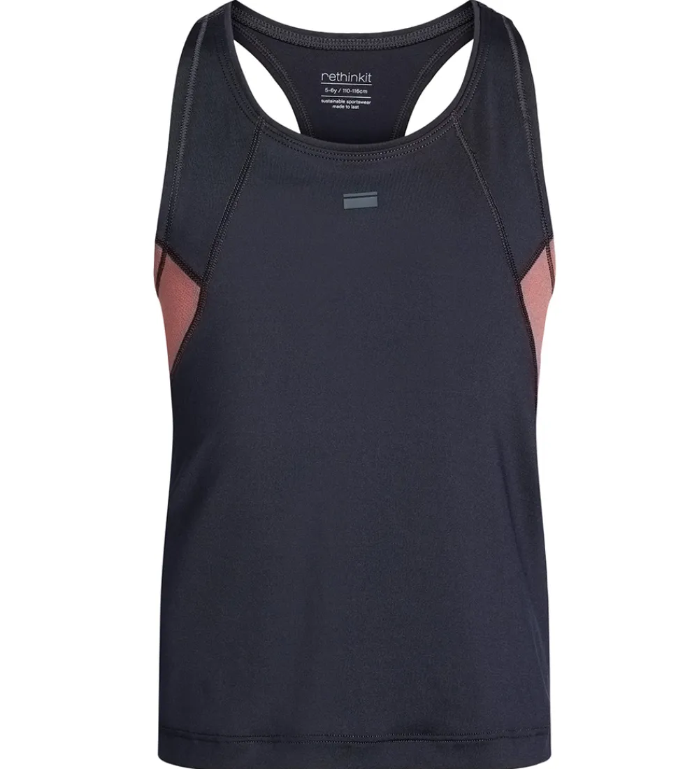 Rethinkit T-Shirts Og Toppe|Tanktop - Anais - Midnight Blue m. Gammelrosa