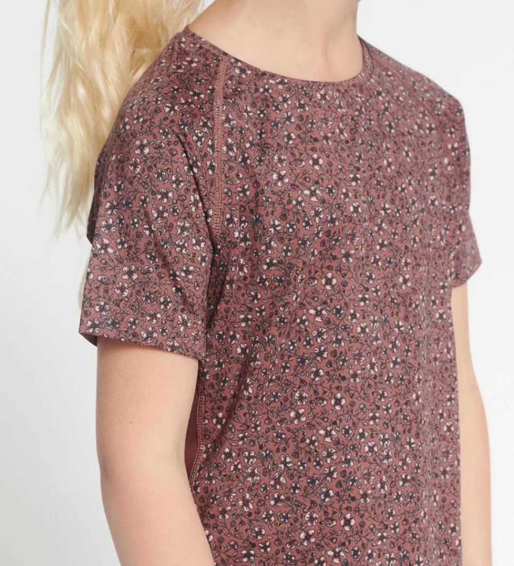 Rethinkit T-Shirts Og Toppe|T-shirt - Carla - Rose Brown Flowers