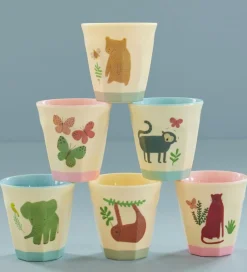 Rice Kop Og Tudekop>Kopper - Melamin - 6 stk. - 160 ml - Creme/Sweet Jungle