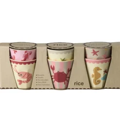 Rice Kop Og Tudekop>Kopper - Melamin - 6 stk. - 160 ml - Coral Ocean