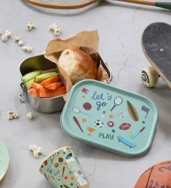 Rice Madkasser>Madkasse - Rustfrit Stål - Stor - 2 Rum - Soft Green Sports