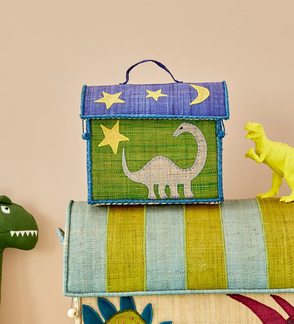 Rice Kurve|Opbevaringskurv - Ekstra Lille Raffia Hus - 24x17x22 cm - G