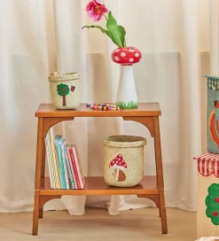 Rice Kurve|Opbevaring></noscript>Opbevaringskurv - Raffia/Søgræs - Happy Forest - 15x16 cm -