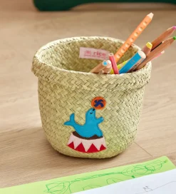 Rice Kurve|Opbevaring>Opbevaringskurv - Raffia/Søgræs - Circus - 15x15 cm - Natur