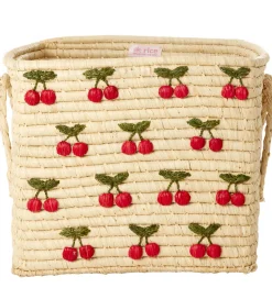 Rice Kurve|Opbevaring|Opbevaringskurv - Raffia/Søgræs - 30x30x25 cm - Natur m. Ki