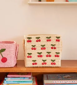 Rice Kurve|Opbevaring|Opbevaringskurv - Raffia/Søgræs - 30x30x25 cm - Natur m. Ki