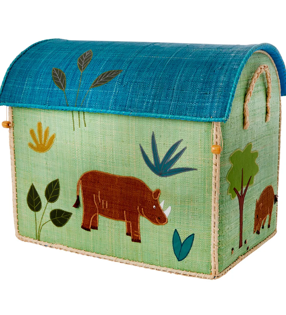 Rice Kurve|Opbevaringskurve - Raffia - 3 stk. - 52/45/37 cm - Jungle