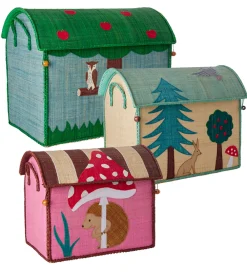 Rice Kurve>Opbevaringskurve - Raffia - 3 stk. - Happy Forest