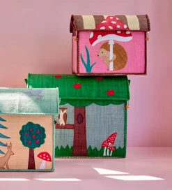Rice Kurve>Opbevaringskurve - Raffia - 3 stk. - Happy Forest