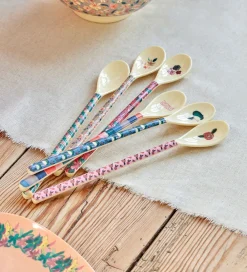 Børn Rice Børnebestik|Babyskeer>Ske - Melamin - Latte - Blå/Swan Lake