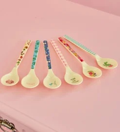 Børn Rice Børnebestik|Babyskeer|Ske - Melamin - Tea - Pink/Check It Out