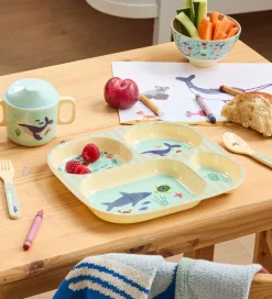 Rice Spisesæt|Spisesæt - Melamin - 4 Dele - Blå Ocean Print