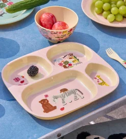 Rice Spisesæt|Spisesæt - Melamin - 4 stk. - Wildlife Print - Pink