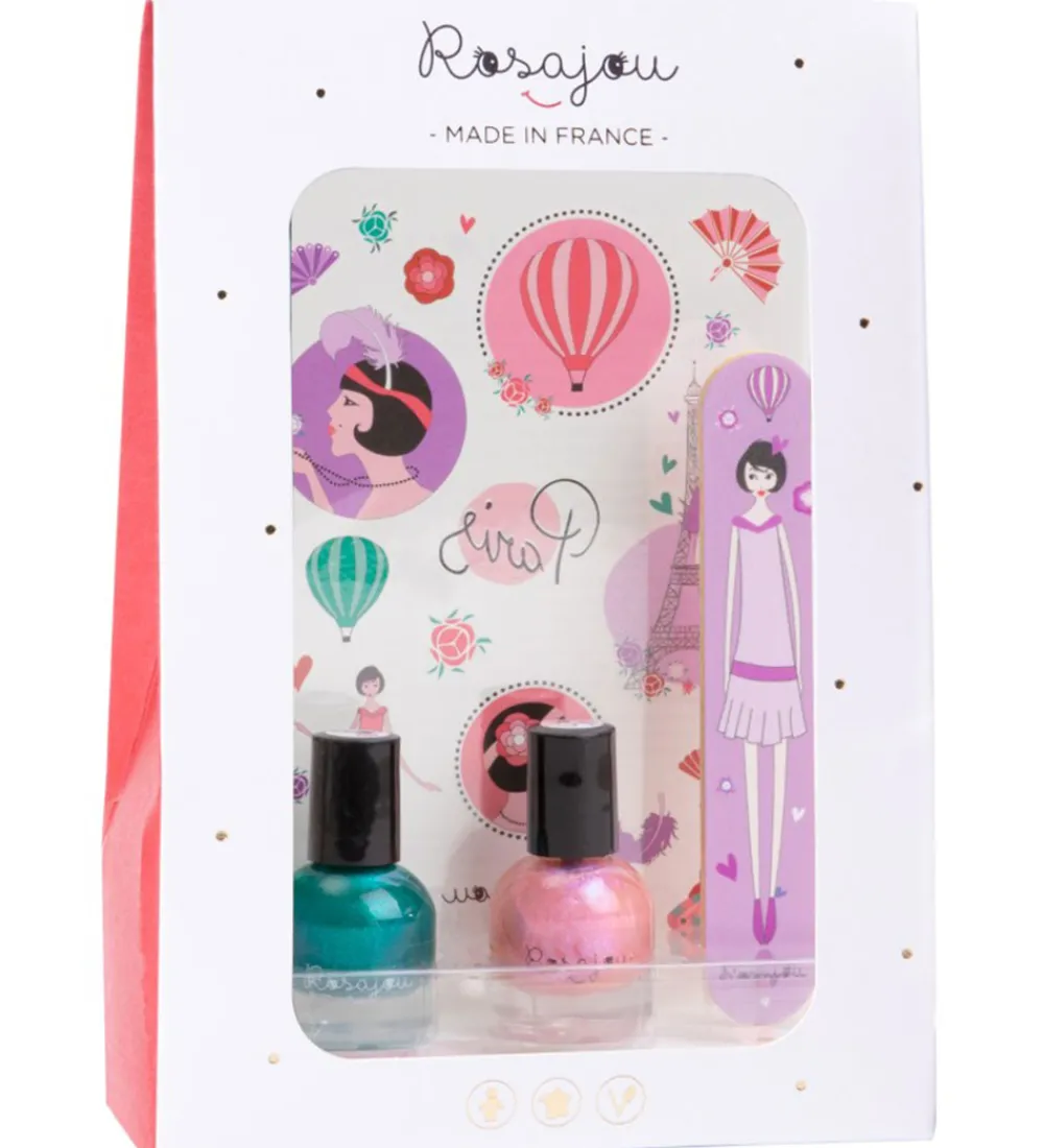 Rosajou Neglelak>Neglelakker m. Neglefil mm. - 4 Dele - Paon/Magic
