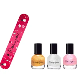 Rosajou Neglelak|Neglelakker m. Neglefil - 4 Dele - Perle/Chéri/Magic