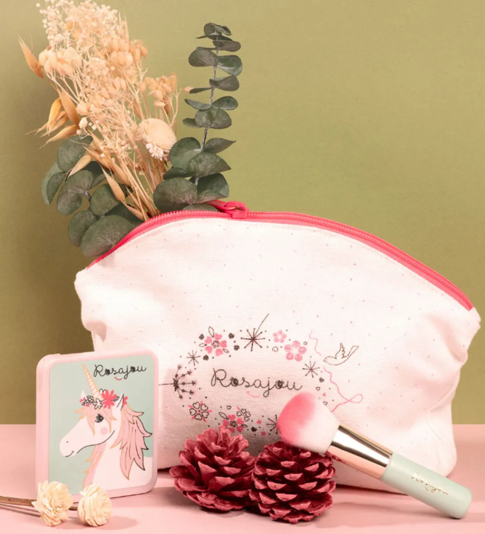 Rosajou Sminke>Sminkesæt - Blush mm. - 4 Dele - Rosa