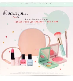 Rosajou Sminke|Neglelak|Sminkesæt - Blush/Læbestift/Neglelak m.m. - 9 Dele