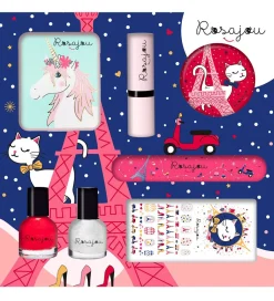 Rosajou Neglelak|Sminkesæt - Blush/Læbestift/Neglelak m.m. - 7 Dele