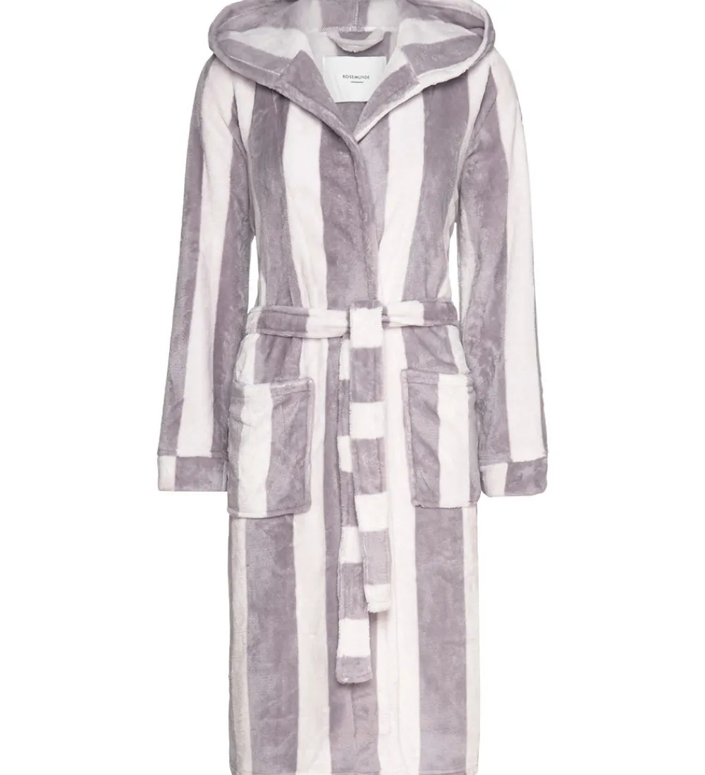 Børn Rosemunde Badekåber>Badekåbe - Fleece - Lilac Stripe