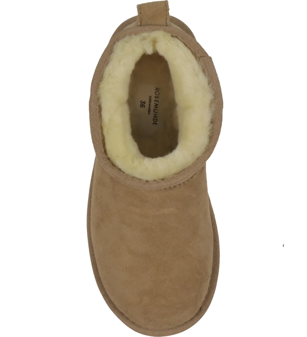 Rosemunde Bamsestøvler|Bamsestøvler - Ruskind - Almond