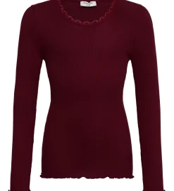 Børn Rosemunde Bluser>Bluse - Rib - RkBalta - Lace - Tawny Port