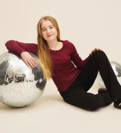 Børn Rosemunde Bluser></noscript>Bluse - Rib - RkBalta - Lace - Tawny Port