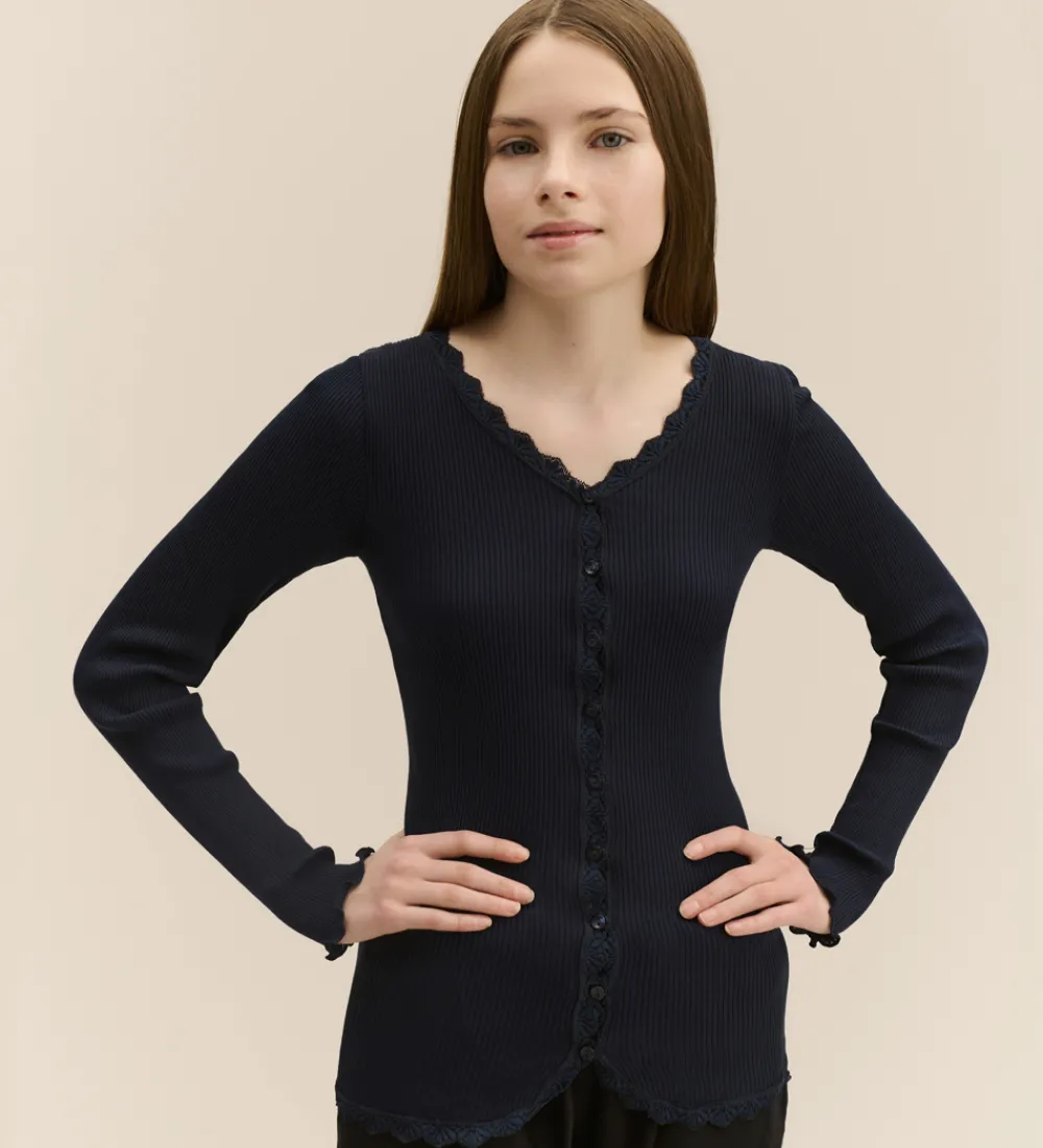 Børn Rosemunde Cardigans|Cardigan - RkBalta - Modal Lace - Magnet