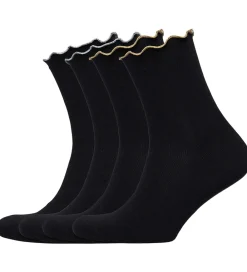 Børn Rosemunde Strømper>Strømper - 4-pak - Rh Arlanta - Black/Silver/Gold