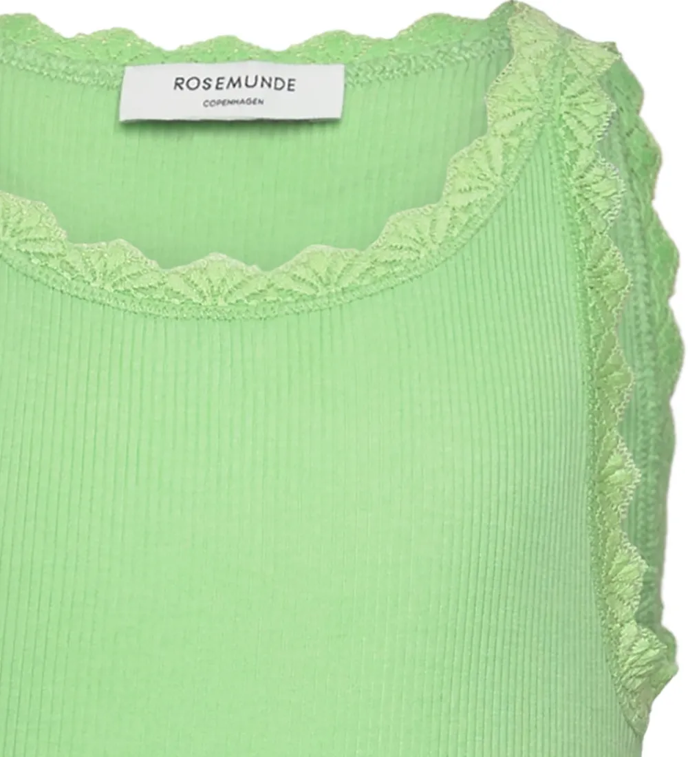 Børn Rosemunde Toppe|Top - Rib - Modal/Bomuld - Balta - Pistachio Green
