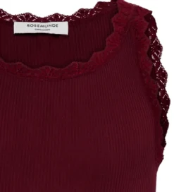 Børn Rosemunde T-Shirts|Top - Rib - RkBalta - Modal Lace - Tawny Port