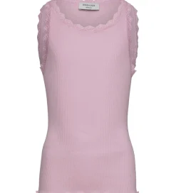 Børn Rosemunde Toppe|Top - RkBalta - Rib - Dawn pink m. Blonder