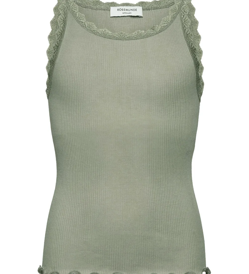 Børn Rosemunde Toppe>Top - RkBalta - Rib - Abbey Stone m. Blonder