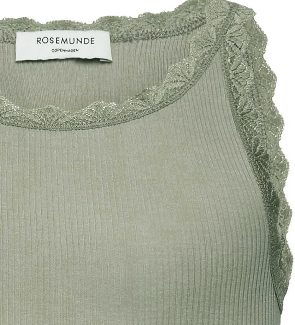 Børn Rosemunde Toppe>Top - RkBalta - Rib - Abbey Stone m. Blonder